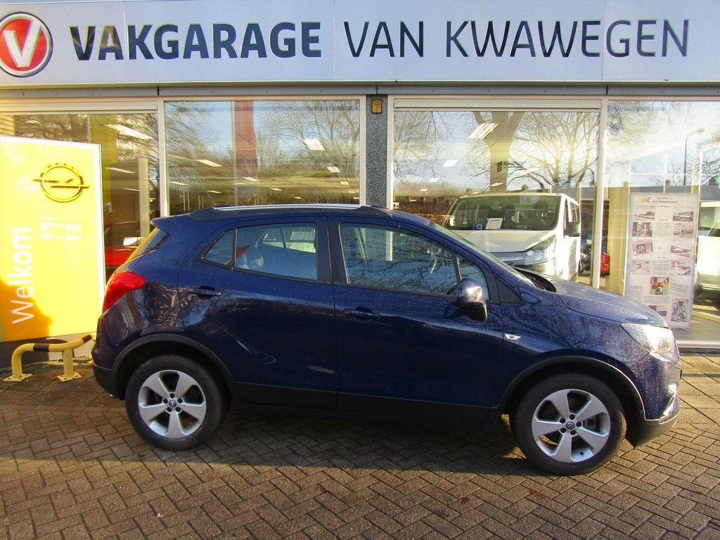 Opel Mokka X 1.4 TURBO AIRCO BLUETOOTH L.M. VELG., Auto's, Opel, Gebruikt, Euro 6, Blauw, Origineel Nederlands