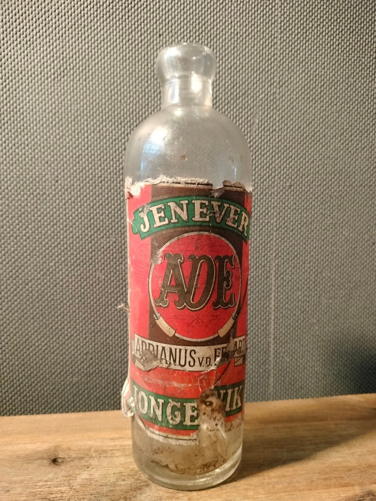 Oude Jenever ADE Fles - Vintage Jeneverfles, Ophalen of Verzenden