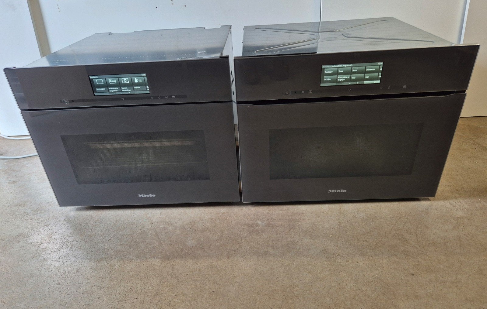 MIELE set: combi oven/magnetron + combi stoom oven GREEPLOOS, Ophalen, Combimagnetron, Crisp, Inbouw