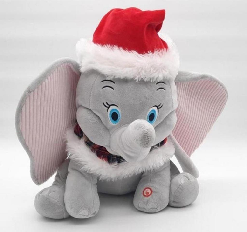 Grote Dombo Kerst knuffel ca. 40cm hoog Primark met licht, Ophalen of Verzenden, Bambi of Dumbo, Zo goed als nieuw, Knuffel