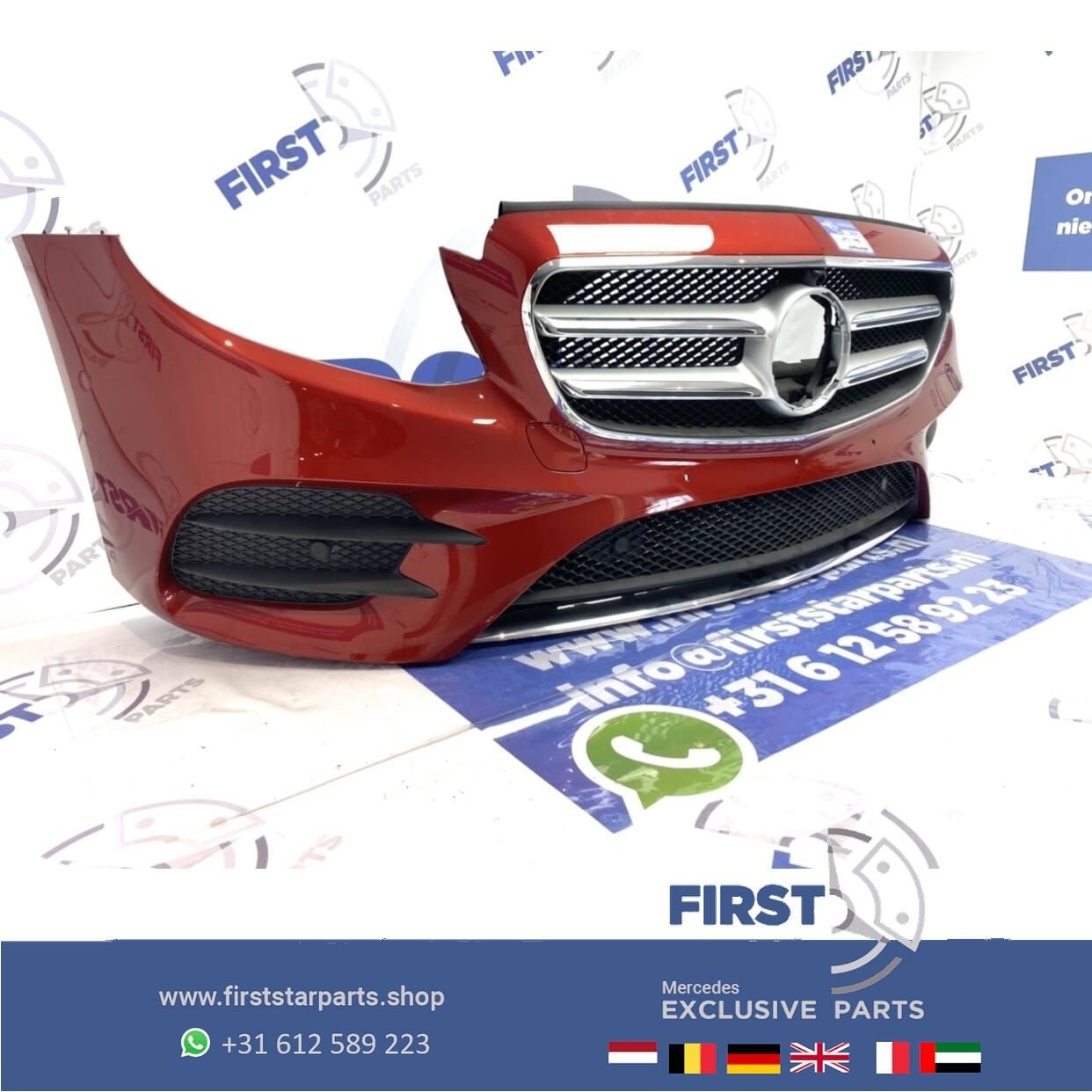 W213 AMG LINE VOORBUMPER COMPLEET + GRIL Mercedes E Klasse R, Gebruikt, -, Voor, Ophalen of Verzenden