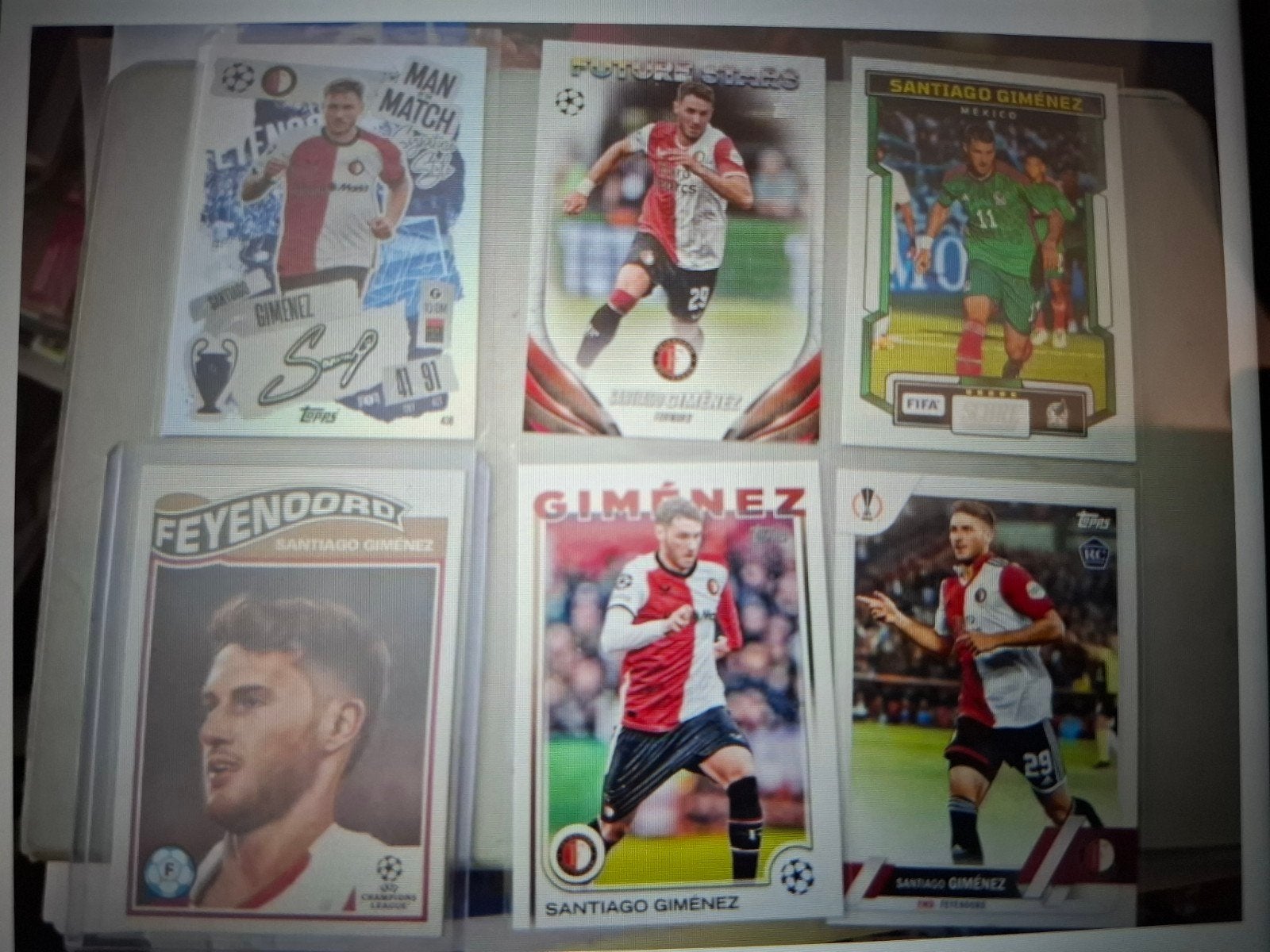 6 x Kaartjes Gimenez, Ophalen of Verzenden, Nieuw, Feyenoord, Poster, Plaatje of Sticker