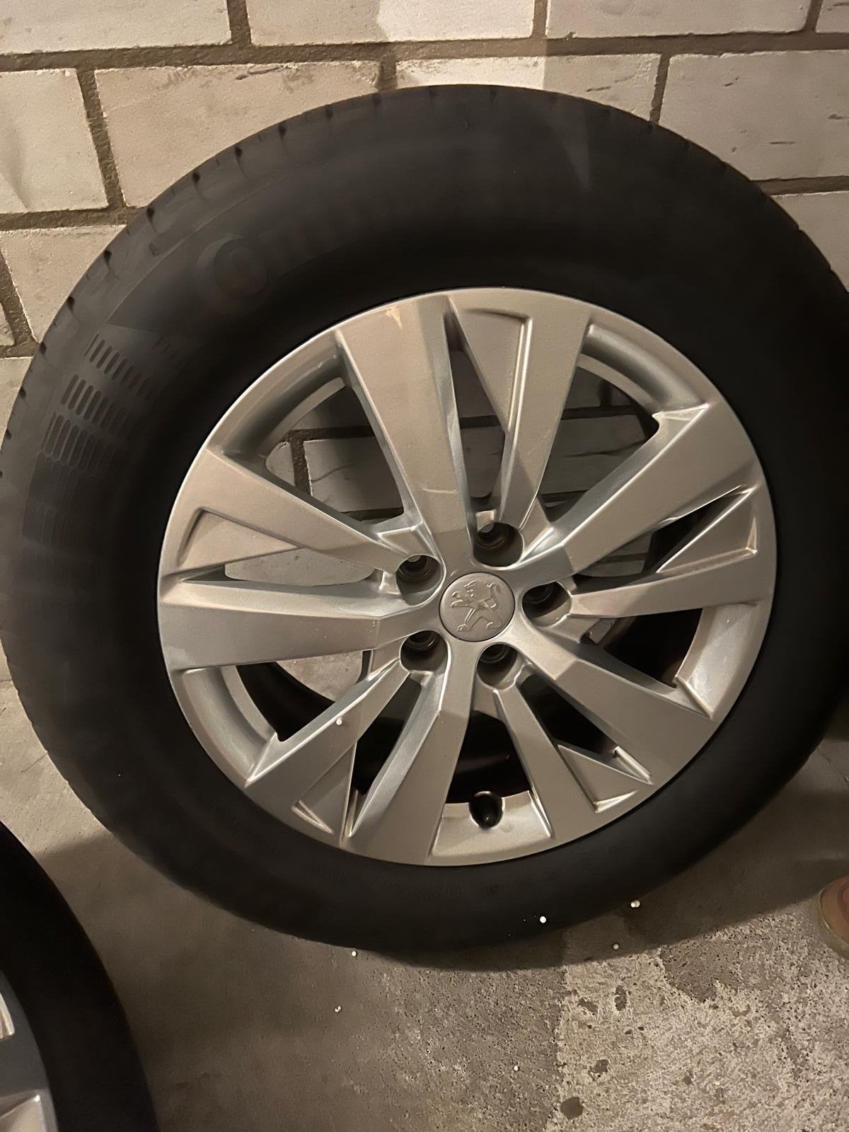 Peugeot 2008,3008,5008, velgen met Continental zomerbanden, Auto-onderdelen, Ophalen, Gebruikt, 16 inch, Banden en Velgen
