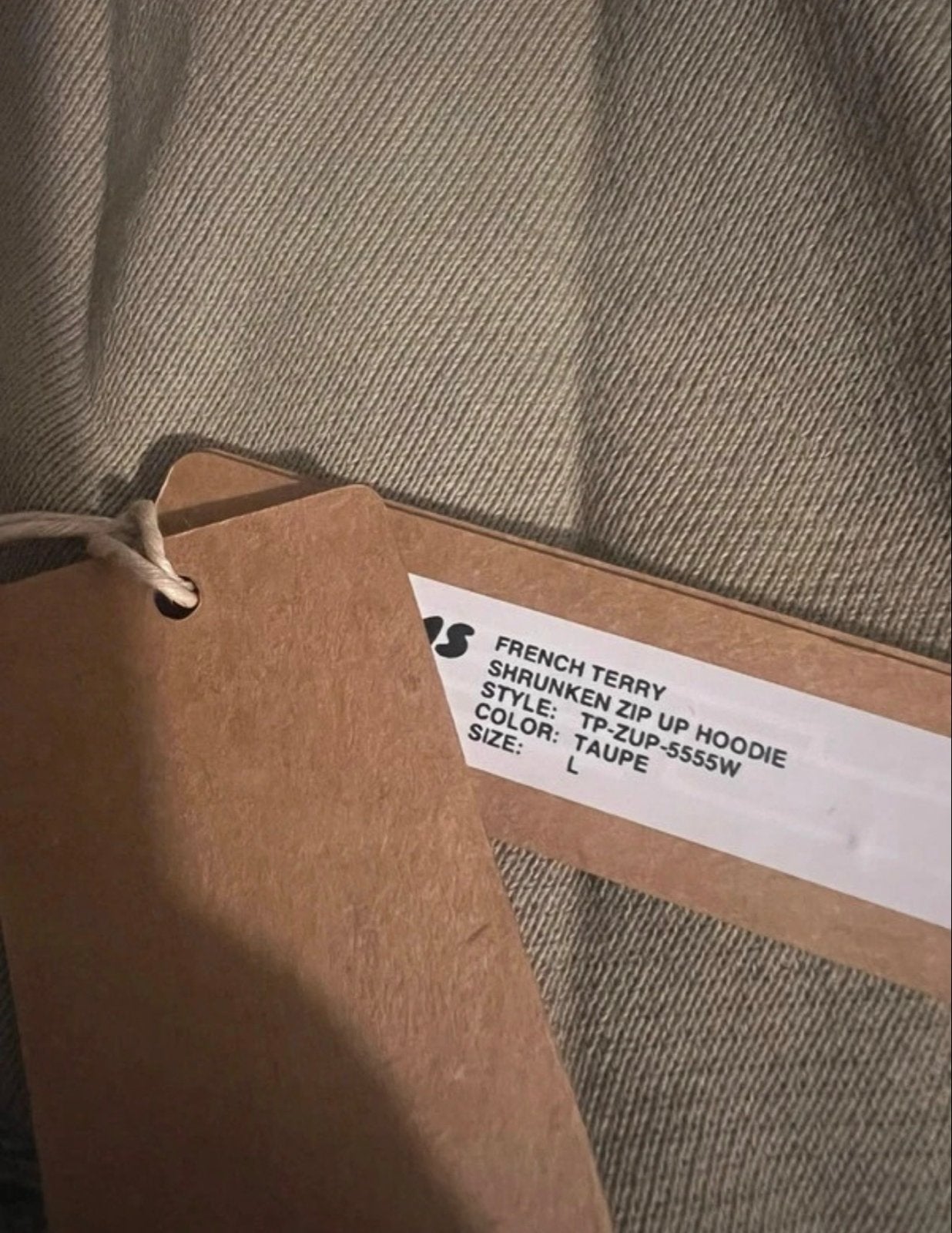 SKIMS French Terry Shrunken Zip Up Hoodie & Jogger Taupe, Kleding | Dames, Ophalen of Verzenden, Nieuw, Maat 42/44 (L), Overige kleuren