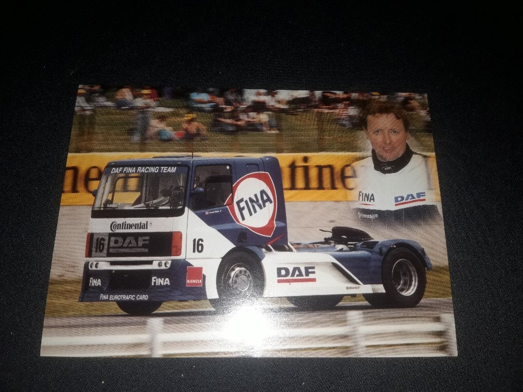 fankaart DAF CF FINA racecoureur Richard Walker, Ophalen of Verzenden, Zo goed als nieuw, Auto's