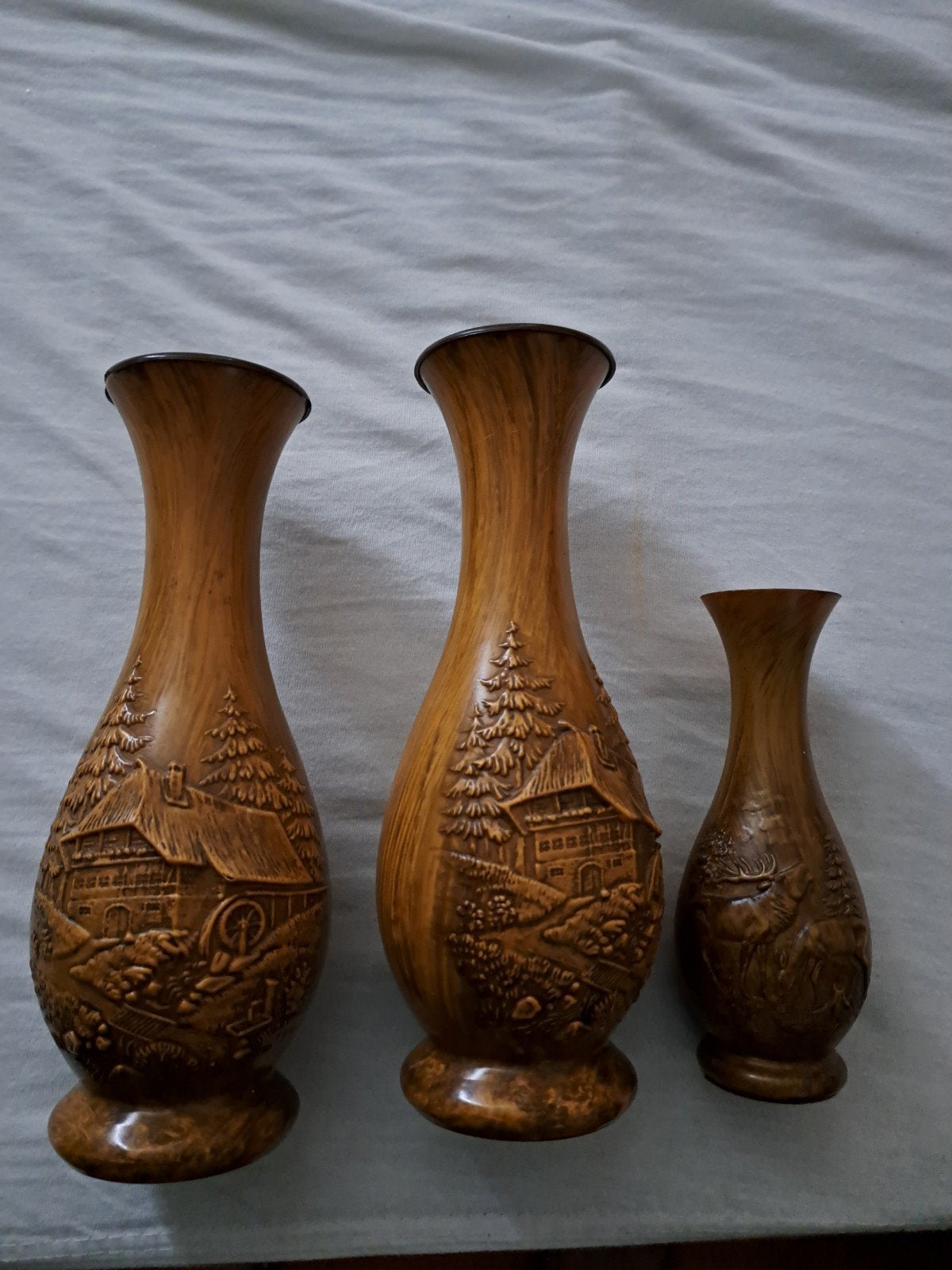 3 oude vaasjes, Ophalen