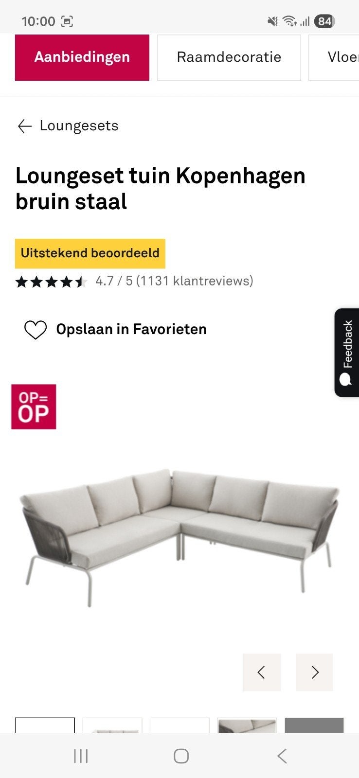 loungeset tuin, zo goed als nieuw!, Tuin en Terras, Ophalen, Zo goed als nieuw