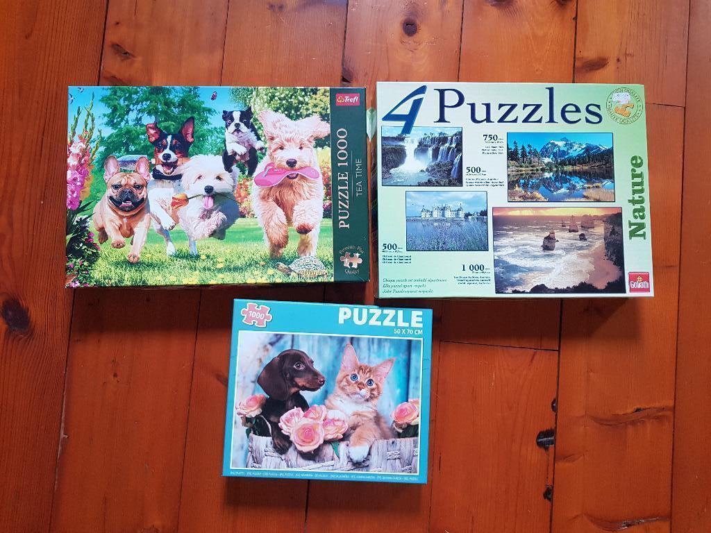 puzzels 6 stuks, Ophalen, 500 t/m 1500 stukjes, Zo goed als nieuw, Legpuzzel