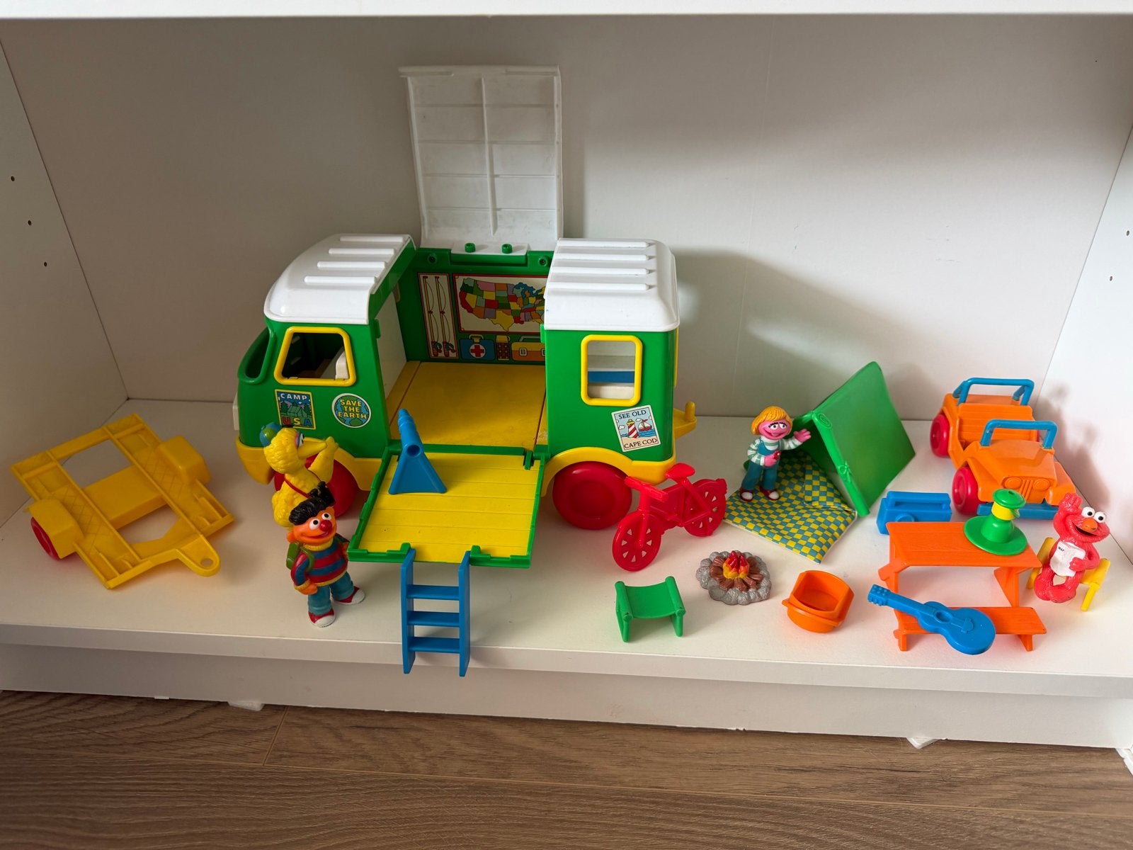 Vintage Sesamstraat Camper Speelset - Tyco Preschool, Kinderen en Baby's, Ophalen of Verzenden, Gebruikt, Jongen of Meisje