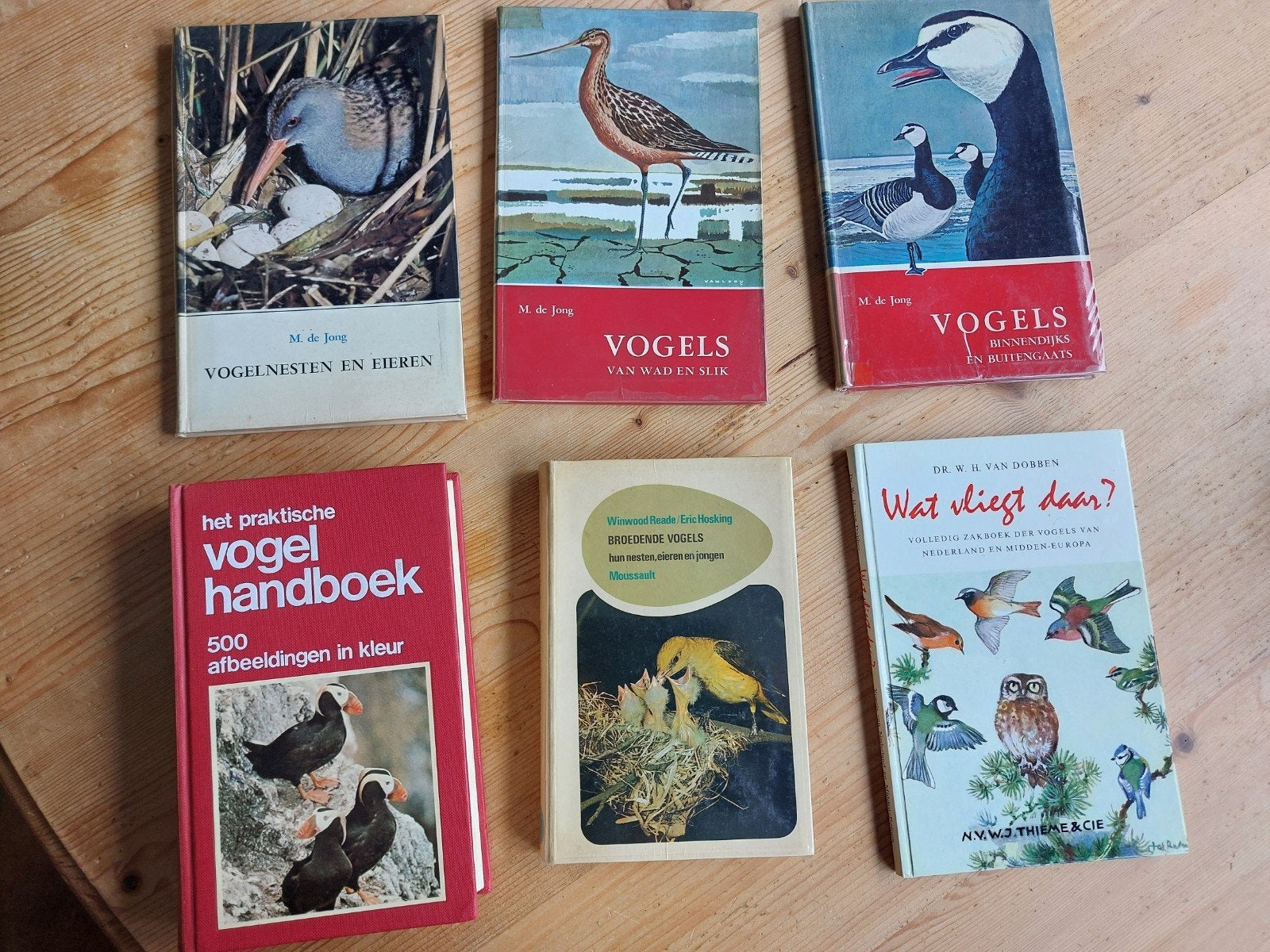 Vogelboeken collectie - M. de Jong, Winwood Reade e.a., Ophalen of Verzenden, Gelezen, Vogels, M. de Jong, Winwood Reade, Eric Hosking, Dr. W.H. van Dobben