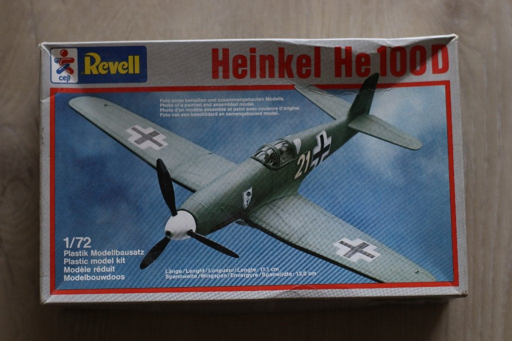 Heinkel He 100D Revell 1/72, 1:72 tot 1:144, Revell, Ophalen of Verzenden, Zo goed als nieuw