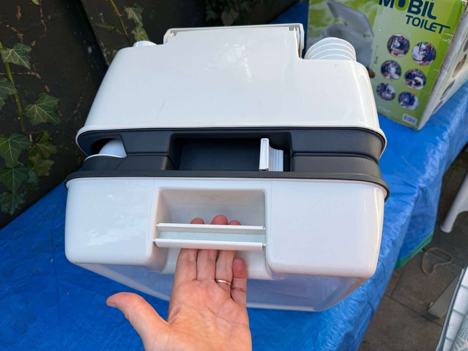 Mobiel Toilet - Draagbaar Spoeltoilet voor Camping/Camper, Ophalen, Zo goed als nieuw