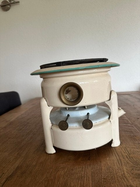 Vintage crèmekleurig petroleumstel, Ophalen