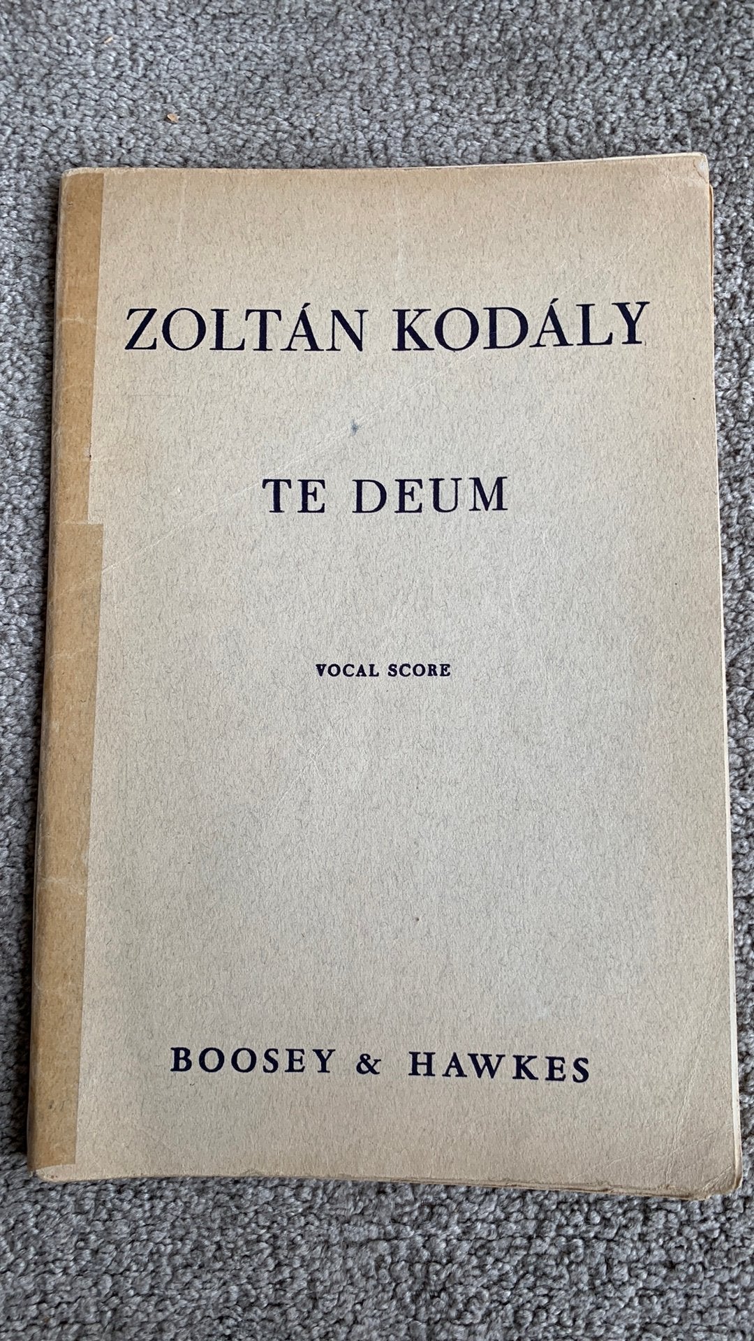 Zoltán Kodály te deum vocal score, Gebruikt, Klassiek, Zang, Ophalen of Verzenden