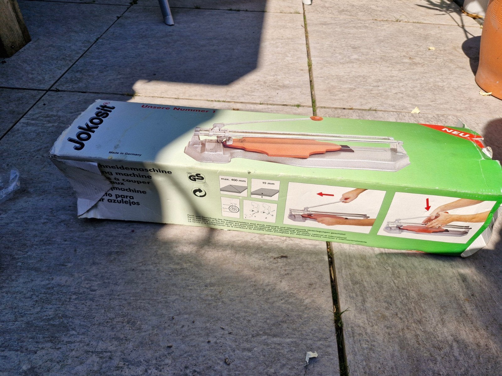 Jokosit Tegelsnijder - gebruikt in doos, Ophalen of Verzenden, Zo goed als nieuw, Minder dan 5 m², 20 tot 40 cm