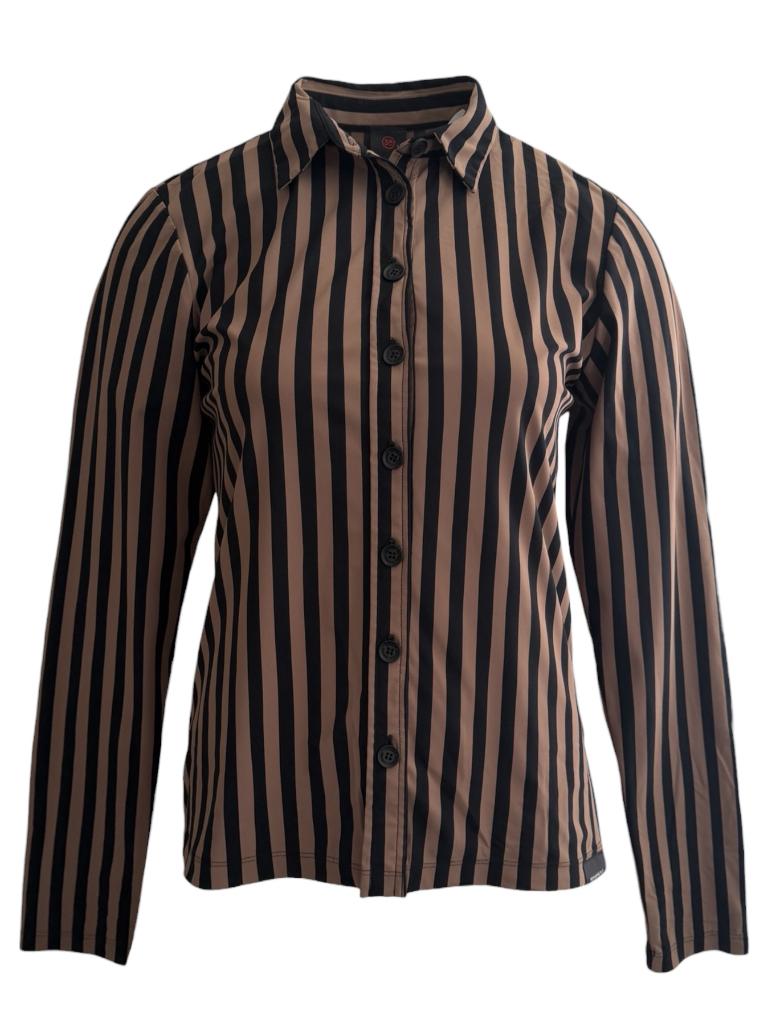 Penn & Ink blouse M, Kleding | Dames, Blouses en Tunieken, Maat 38/40 (M), Bruin, Ophalen of Verzenden, Zo goed als nieuw