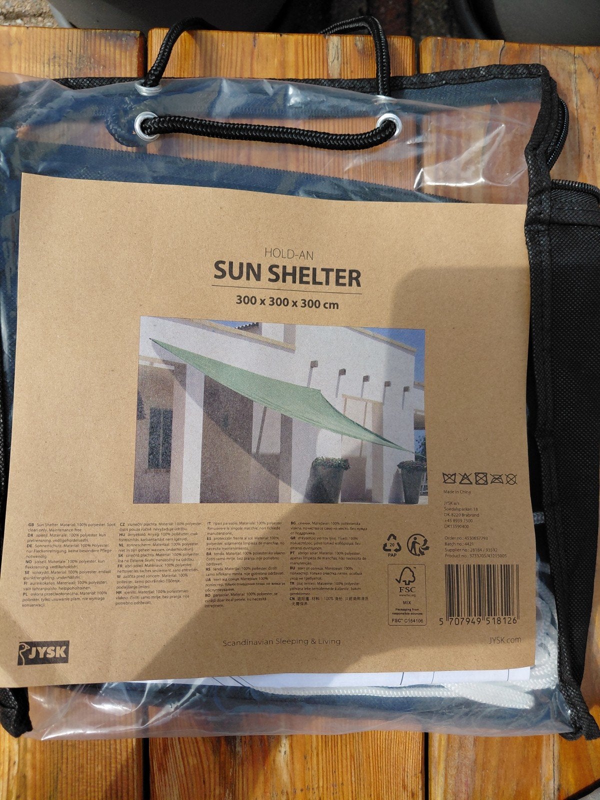 3 NIEUWE JYSK Sun Shelter schaduwdoeken - 300x300x300 cm, Ophalen of Verzenden, Nieuw, Overige typen