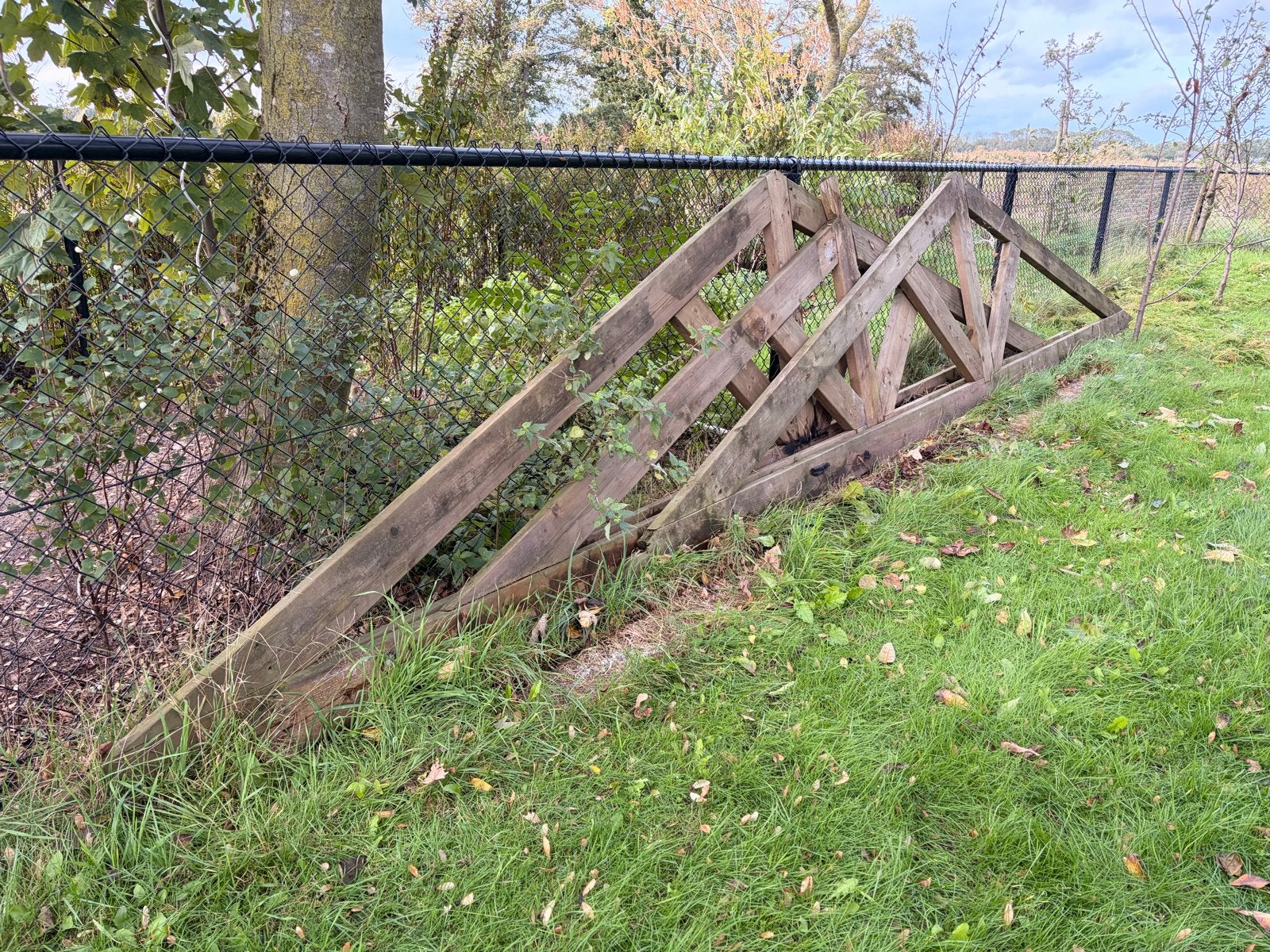 Houten spanten tuinhuis - Gebruikt, Tuin en Terras, Ophalen, Gebruikt, Hout
