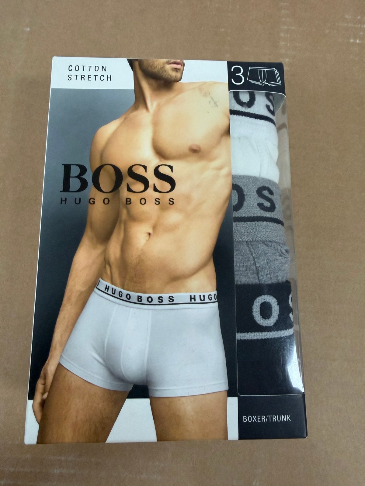 Hugo Boss Boxershorts 3-pack S - Zwart, Grijs, Wit, Ophalen of Verzenden, Zwart, Boxer