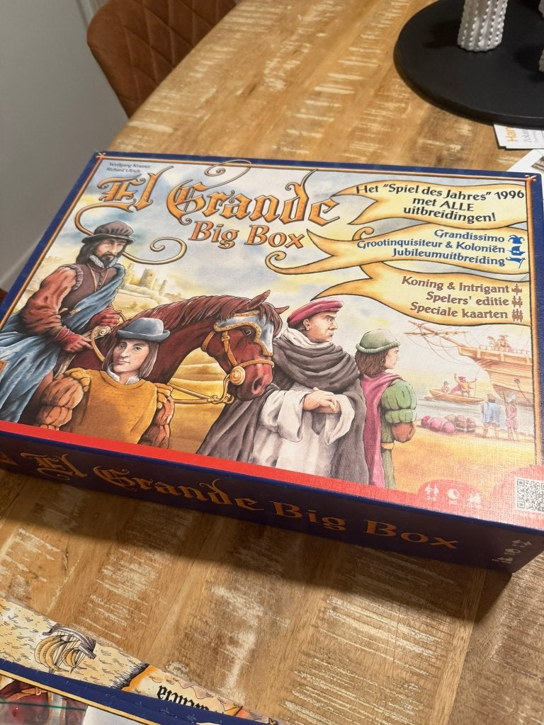 El Grande Big Box *999 Games* - volledig, Hobby en Vrije tijd, Een of twee spelers, Ophalen of Verzenden, Zo goed als nieuw, 999 Games