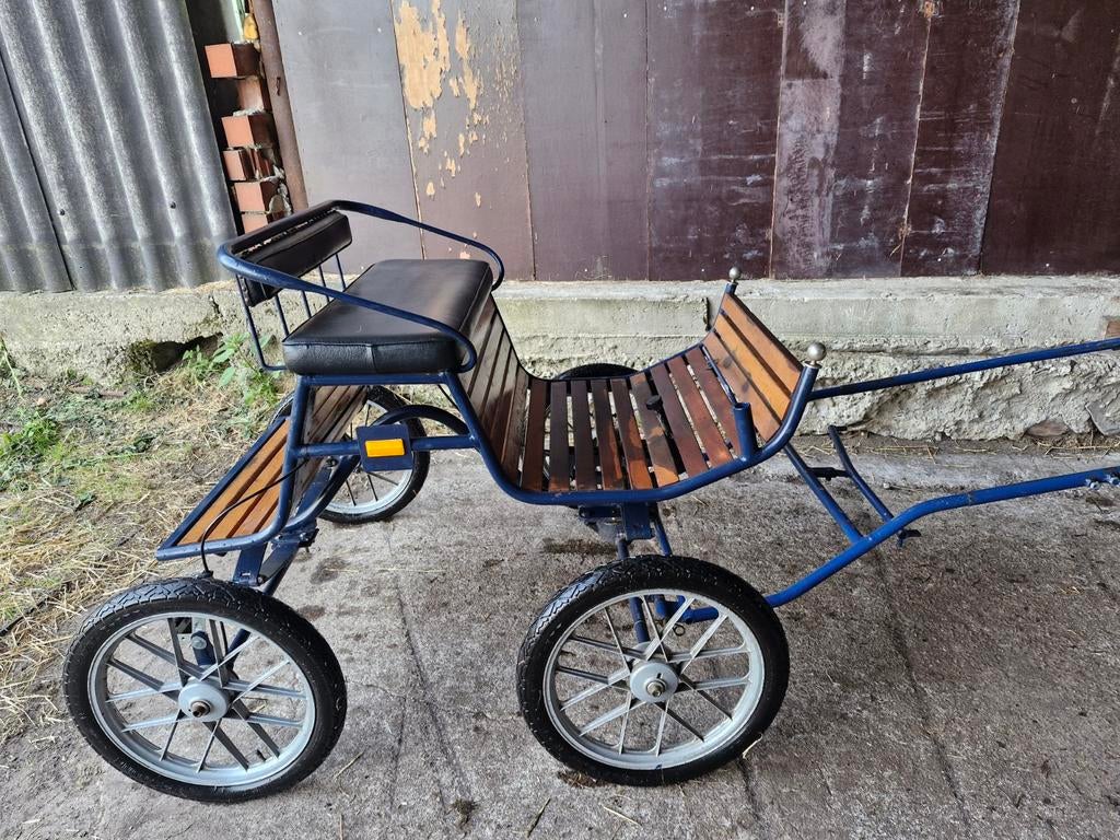Super schattig 16 inch geremd menwagentje voor shetlanders., Dieren en Toebehoren, Rijtuigen en Koetsen, Pony