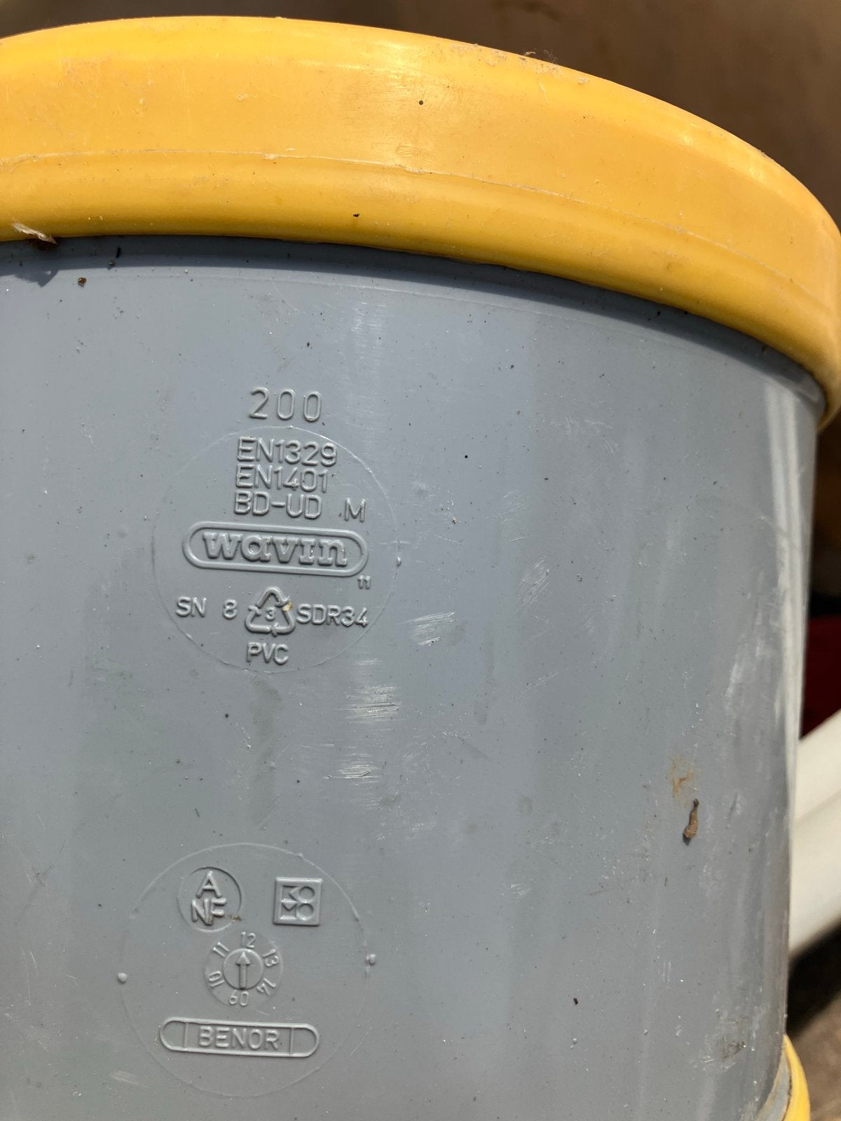 PVC afvoerbuizen en hulpstukken (200mm en 160mm), Doe-het-zelf en Verbouw, Buizen en Afvoer, Afvoer, Gebruikt, Pvc, Ophalen of Verzenden