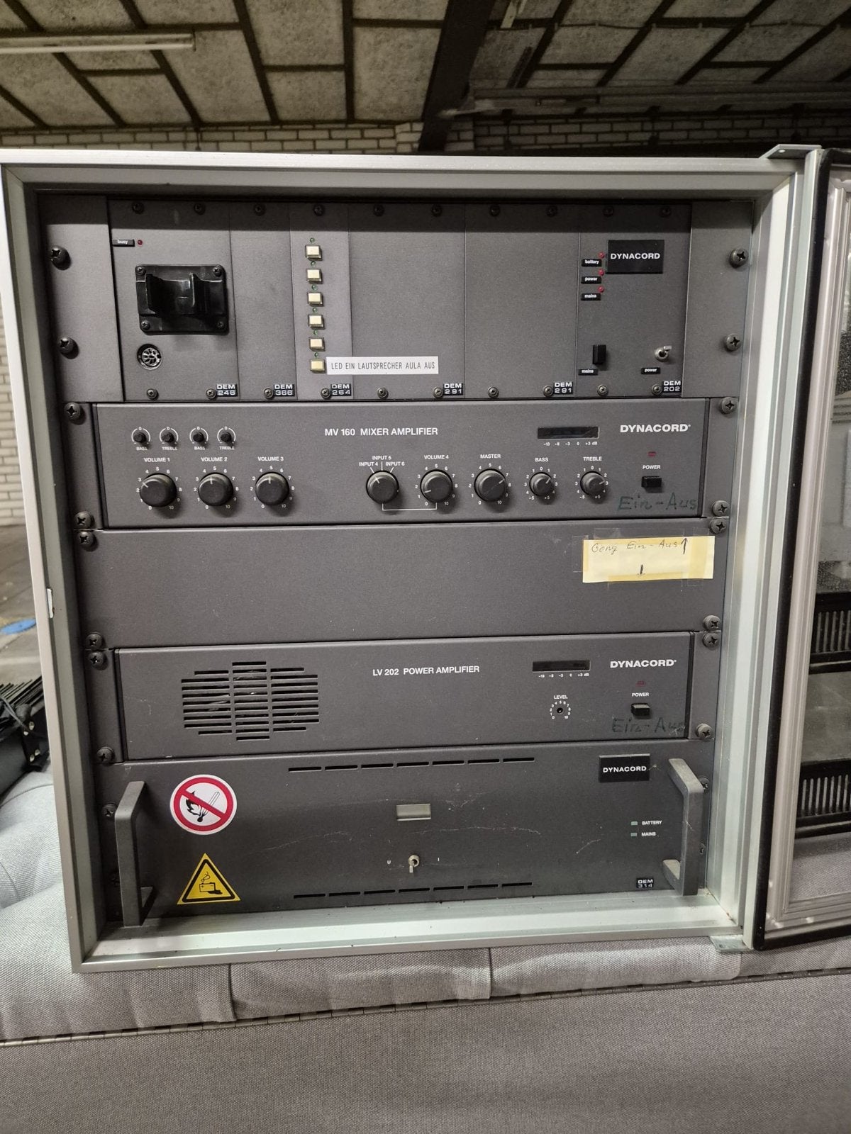 Dynacord MV 160 Mixer Amplifier & LV 202 Power Amplifier, Ophalen, Gebruikt, Minder dan 500 watt, P.A.