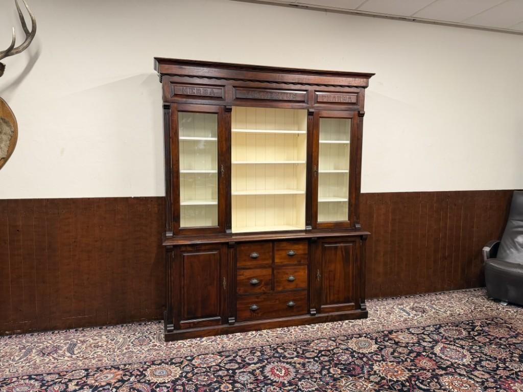 Klassiek Engelse Apothekerskast Boekenkast, Antiek en Kunst, Ophalen
