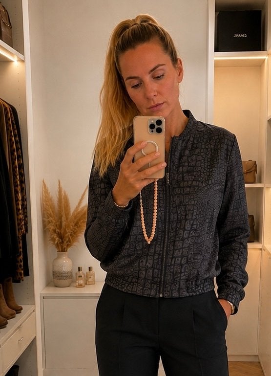 Mi Piace Croco Jasje Maat S, Ophalen of Verzenden, Gedragen, Maat 36 (S), Grijs