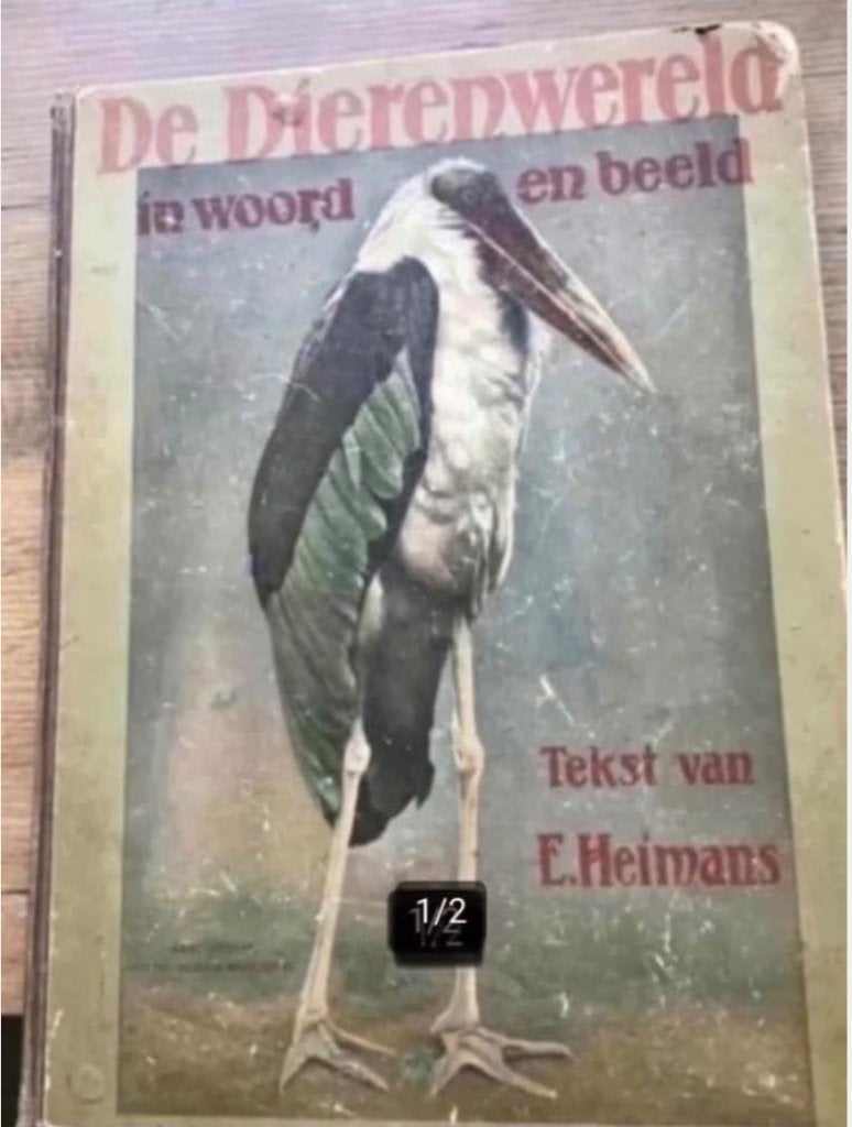 De dierenwereld in woord en beeld met tekst van E.Heimans, Ophalen of Verzenden, Gelezen, Overige diersoorten