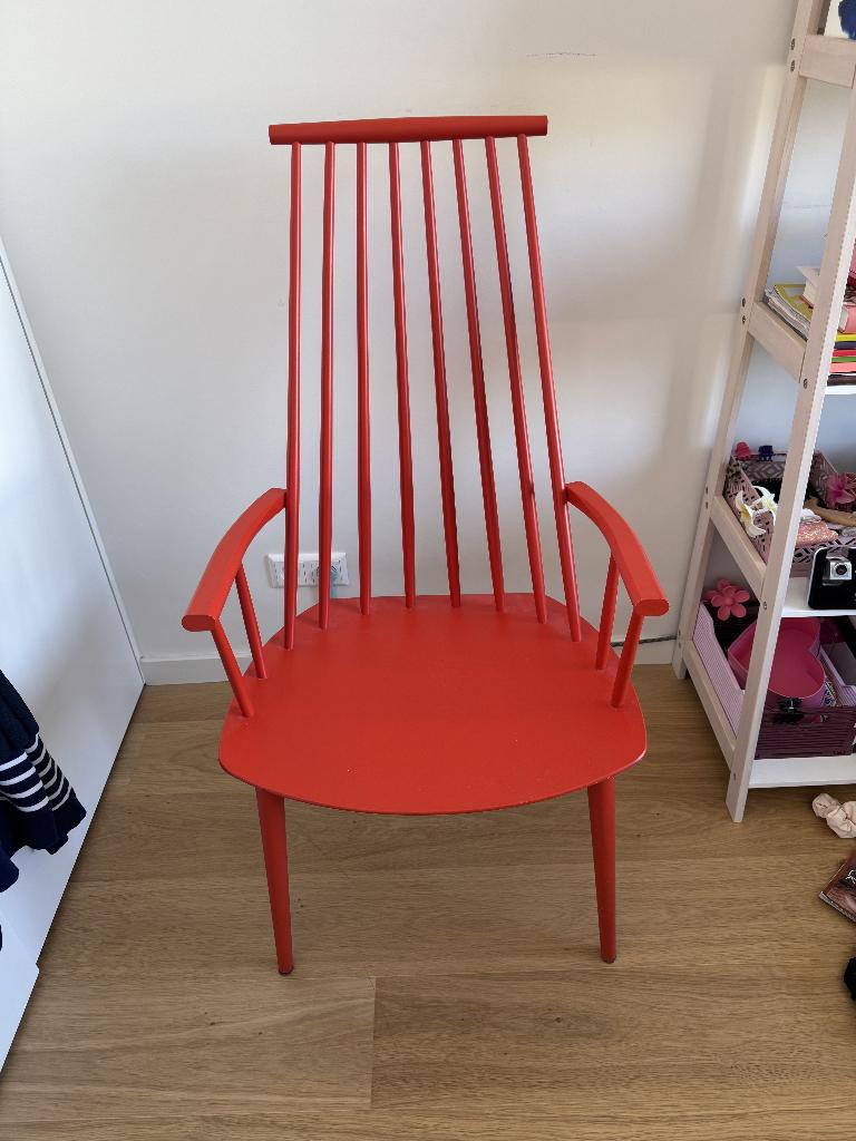 HAY J110 Chair – rood beuken, Ophalen, Gebruikt, Eén, Rood