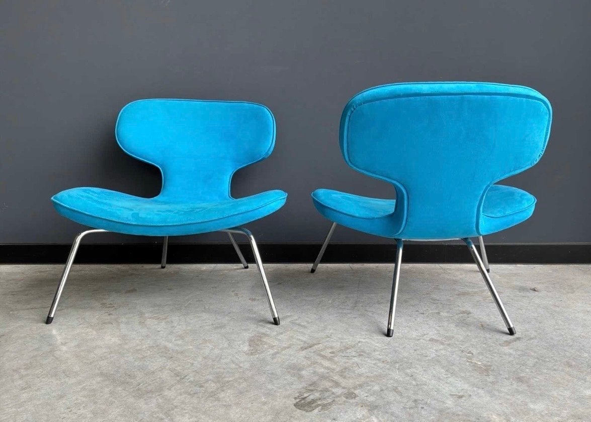 2x Artifort Libel, Gebruikt, Twee, Blauw, Ophalen of Verzenden