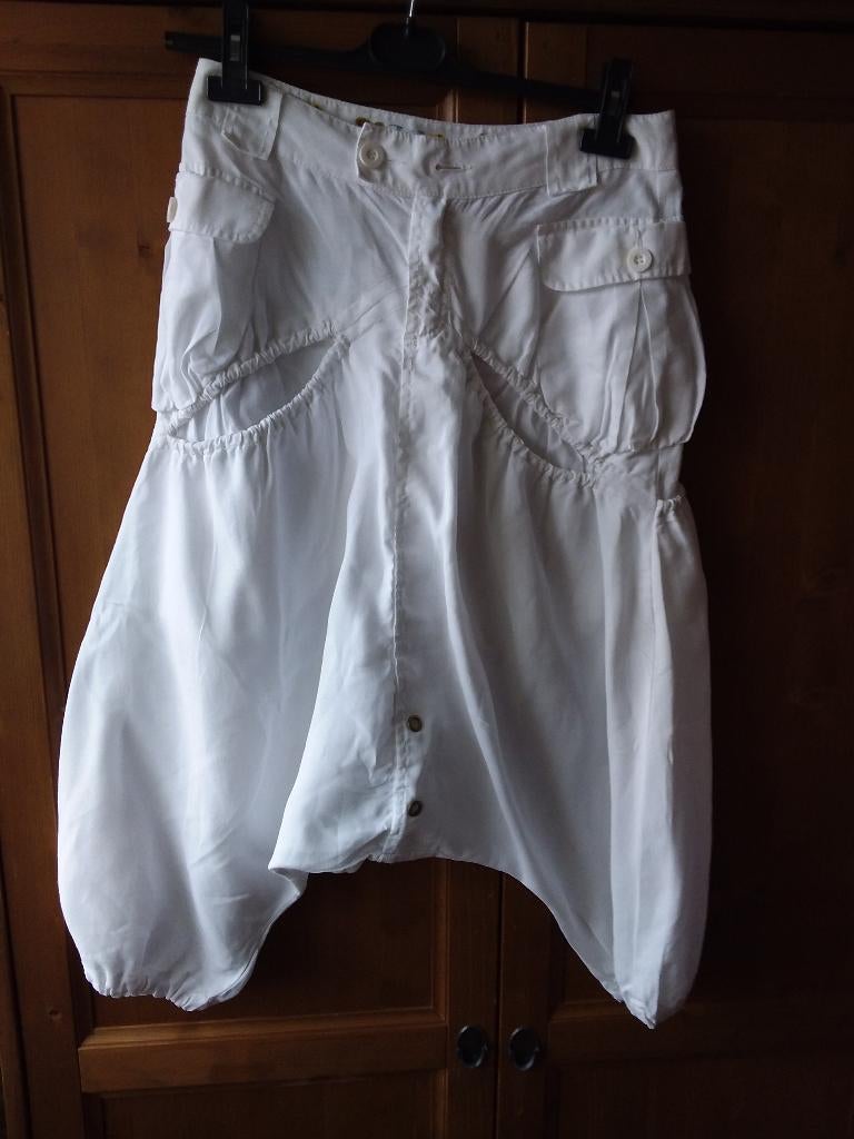Desigual  witte zouave broek   met blouse, Maat 38/40 (M), Wit, Ophalen of Verzenden, Zo goed als nieuw