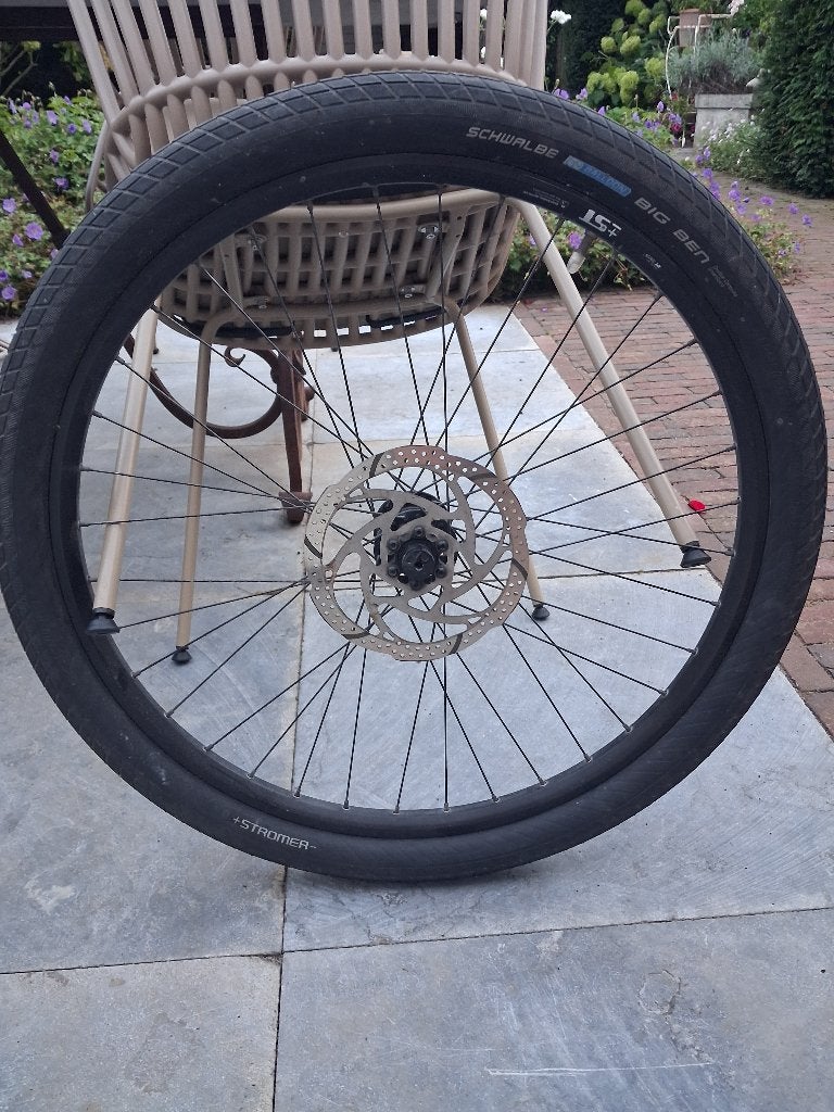 Stromer voorwiel met Schwalbe Big Ben band en schijfrem, Gebruikt, Ophalen of Verzenden, Aluminium, Stromer