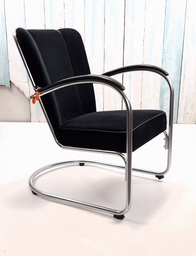Gispen 412 stoel Dutch Design (zwart), Ophalen, Minder dan 75 cm, Zo goed als nieuw, Gispen