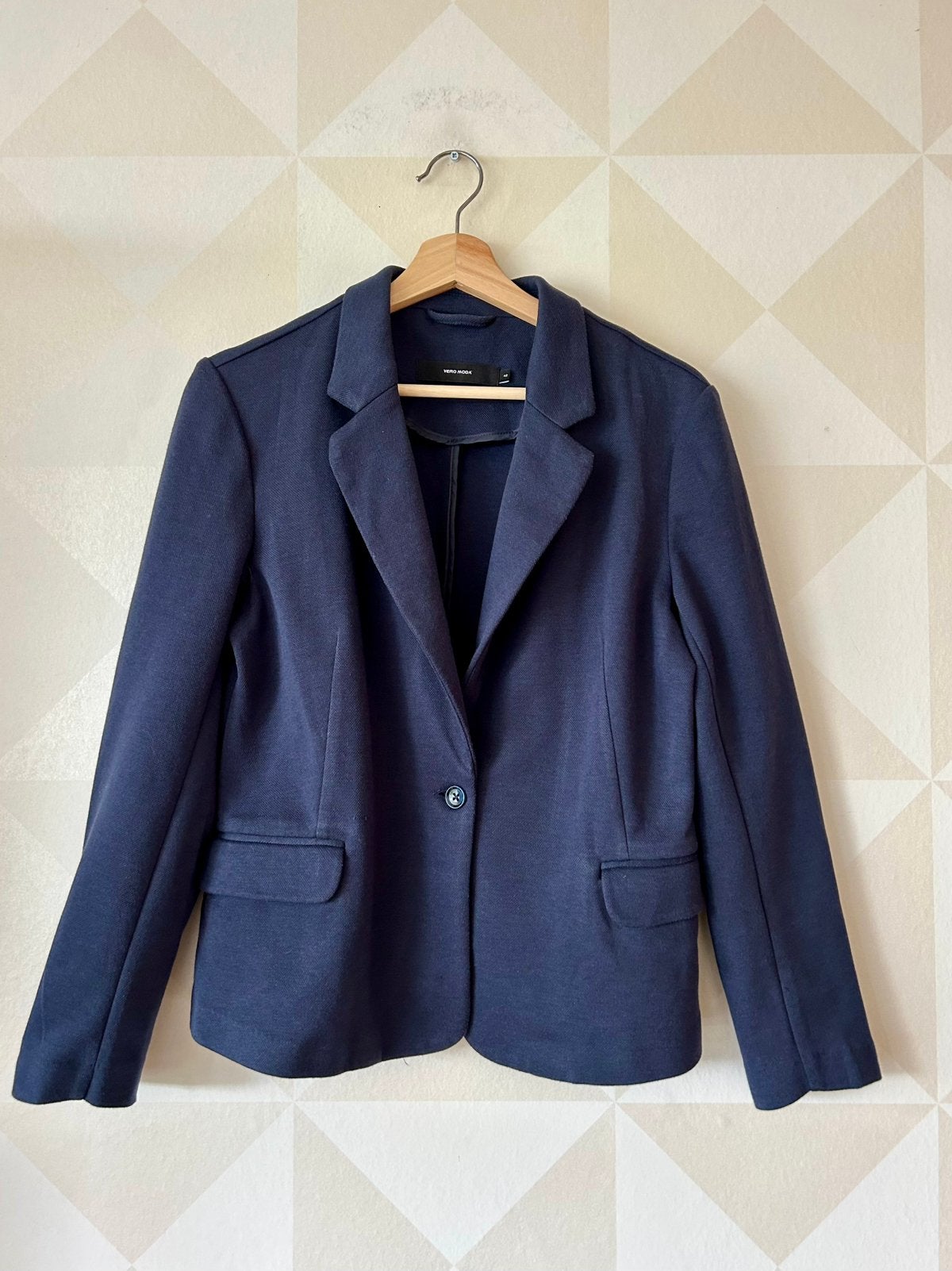 Vero Moda Blazer colbert donkerblauw XL/42 zgan, Blauw, Maat 46/48 (XL) of groter, Ophalen of Verzenden, Zo goed als nieuw