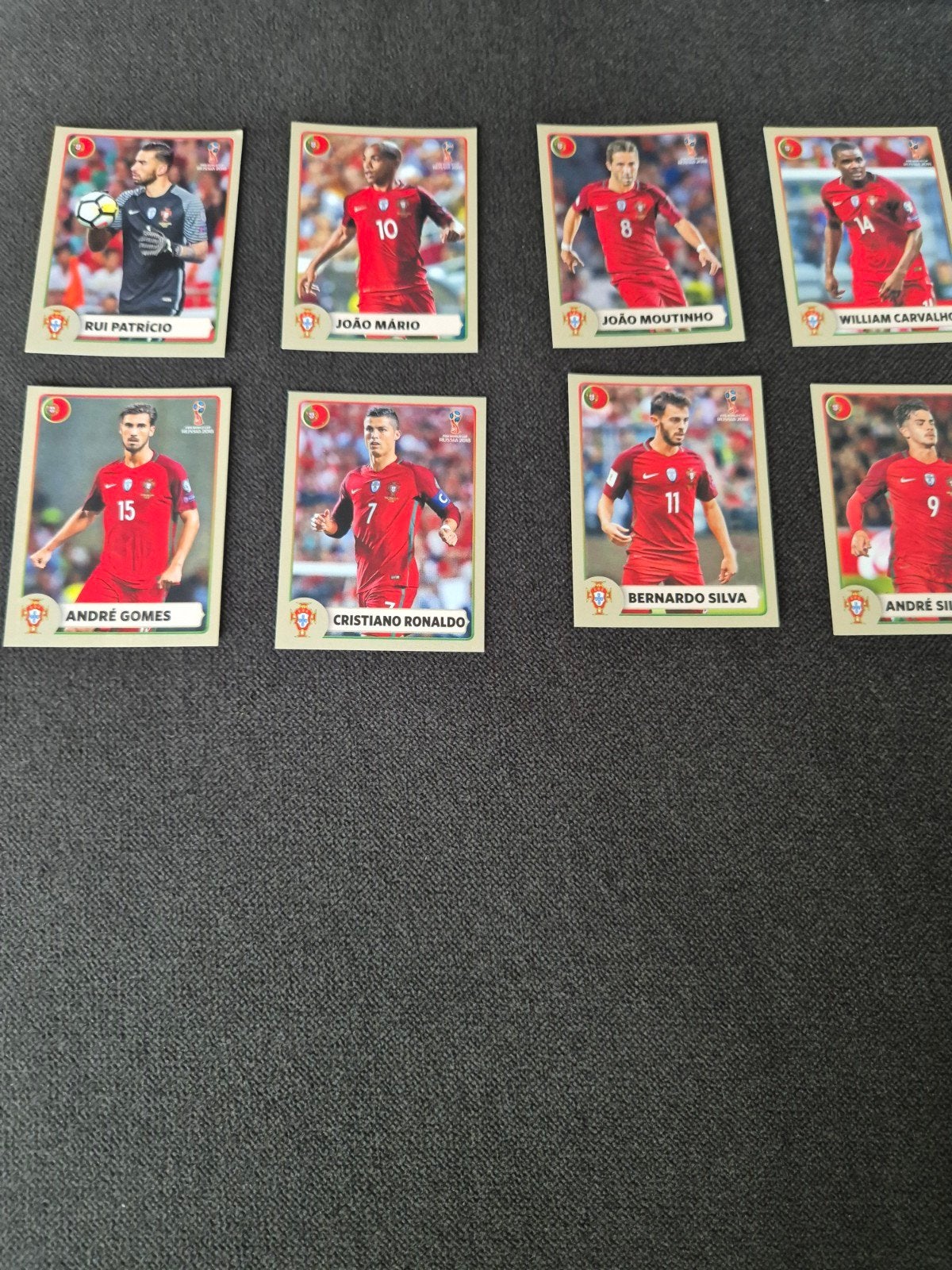 Panini WK 2018 Mc Donalds Set Portugal Ronaldo, Ophalen of Verzenden, Zo goed als nieuw, Meerdere plaatjes