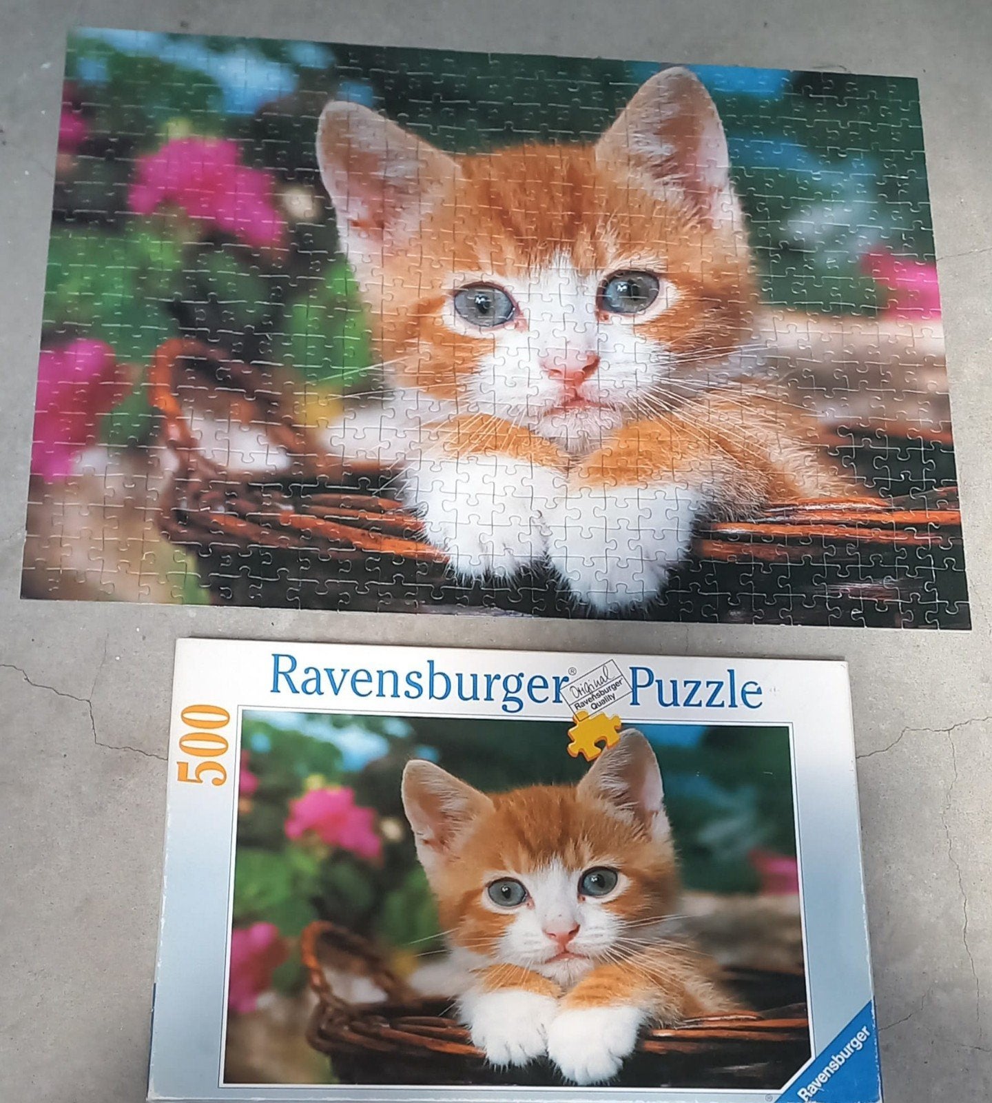 3 Ravensburger legpuzzels: katten en prinses 280-300-500, Ophalen of Verzenden, 500 t/m 1500 stukjes, Zo goed als nieuw, Legpuzzel