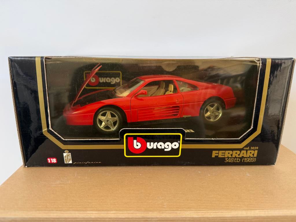 Burago Ferrari 348tb Schaal 1:18, Ophalen, Zo goed als nieuw, Auto, Bburago
