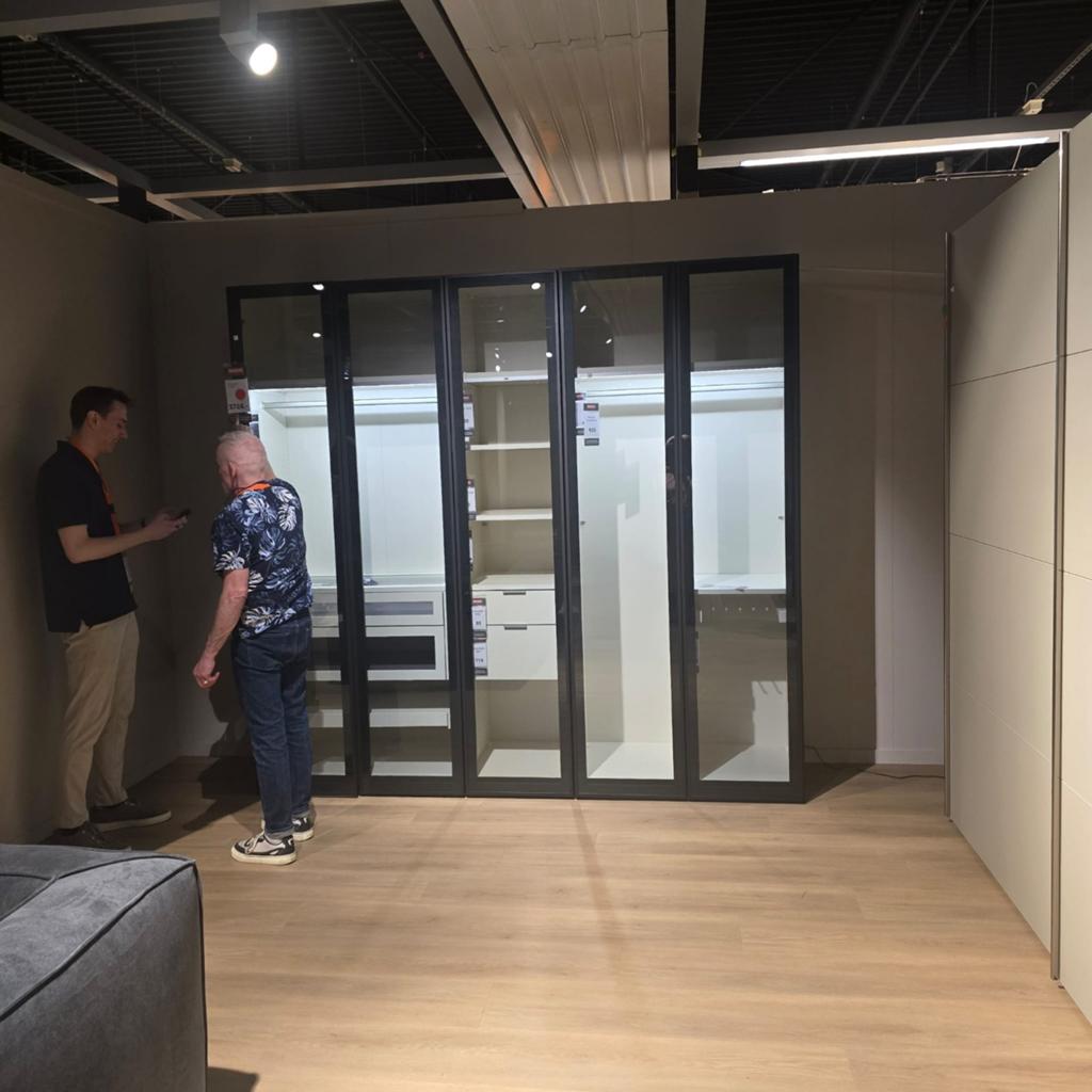 NIEUW: Woonexpress Luxe Kledingkast met LED + Interieur, Ophalen of Verzenden, Nieuw, Glas, 200 cm of meer