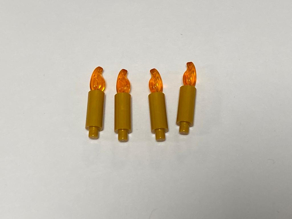 Partij nieuwe Lego 4x kaarsen met vlam in diverse kleuren, Overige thema's, Lego, Nieuw, Ophalen of Verzenden