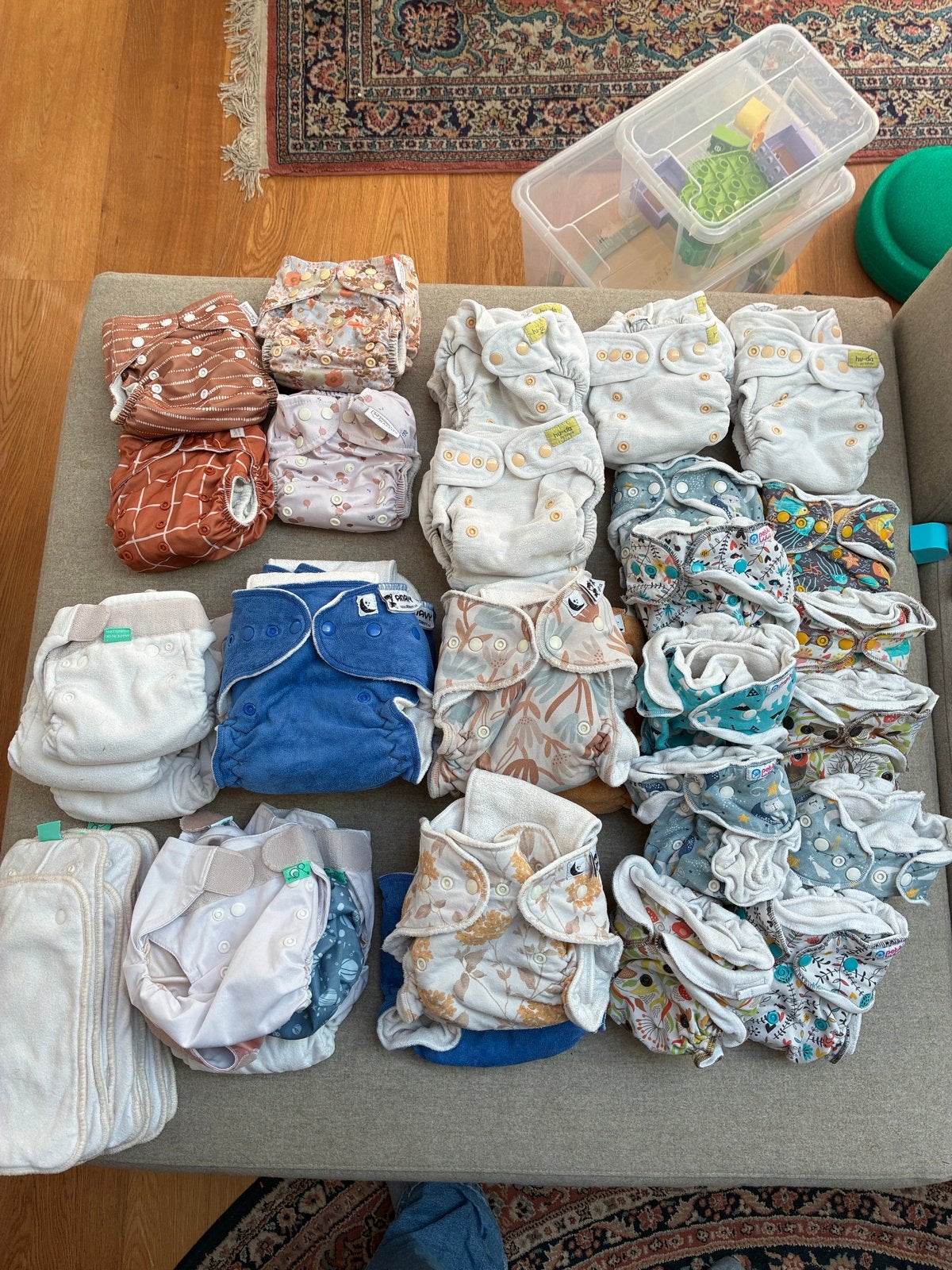 Complete set wasbare luiers (diverse merken), Kinderen en Baby's, Ophalen, Gebruikt, Jongetje of Meisje