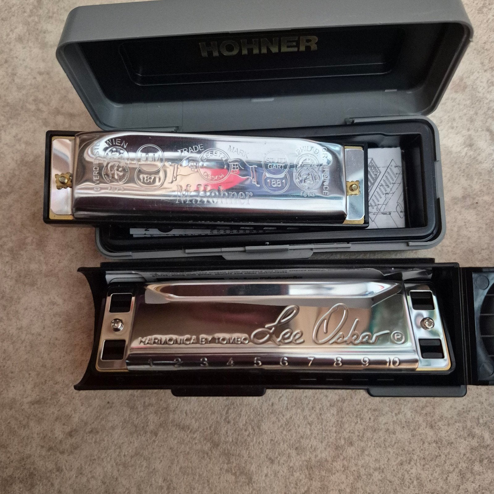 Mondharmonica's Hohner en Lee Oskar, Ophalen of Verzenden, Zo goed als nieuw, C-mondharmonica
