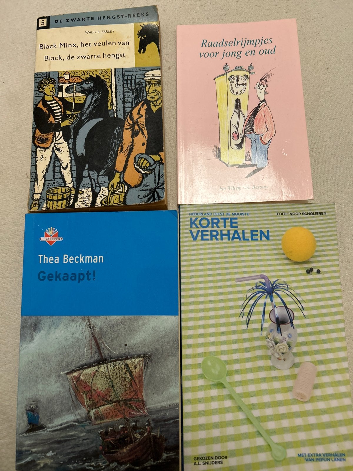 Boekenpakket: De Zwarte Hengst, Raadselrijmpjes, Thea Beckma, Boeken, Ophalen of Verzenden, Gelezen