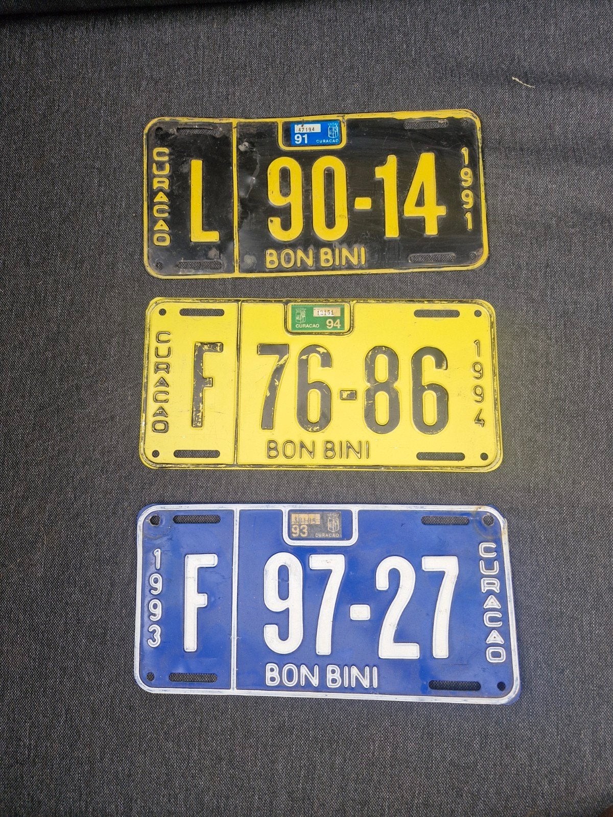 Kentekenplaat set Curacao nummerborden nummerplaten License, Verzenden, Gebruikt, Auto's