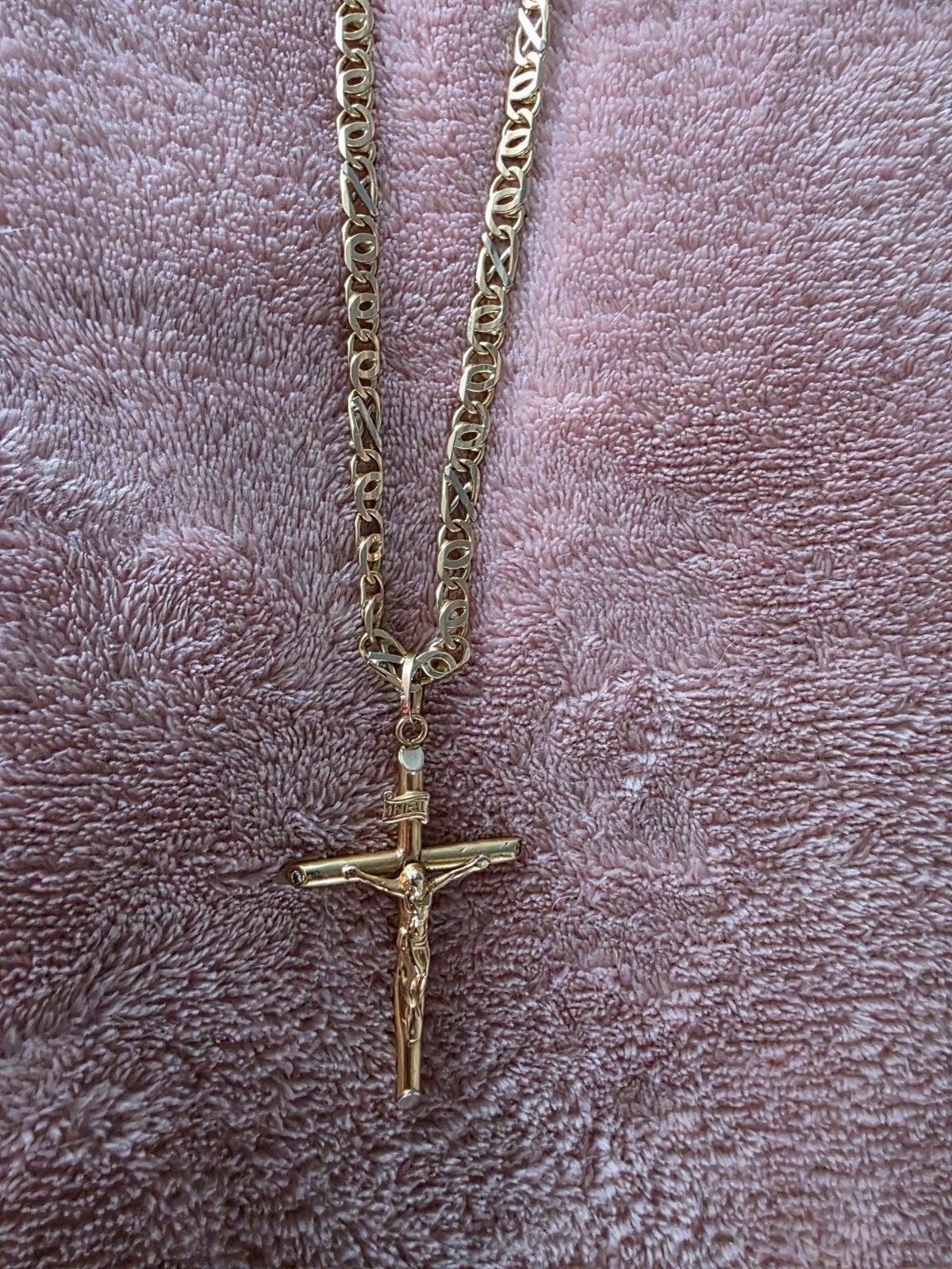 18 Karaat Gouden Ketting met Kruis en Diamanten (42g), Ophalen of Verzenden