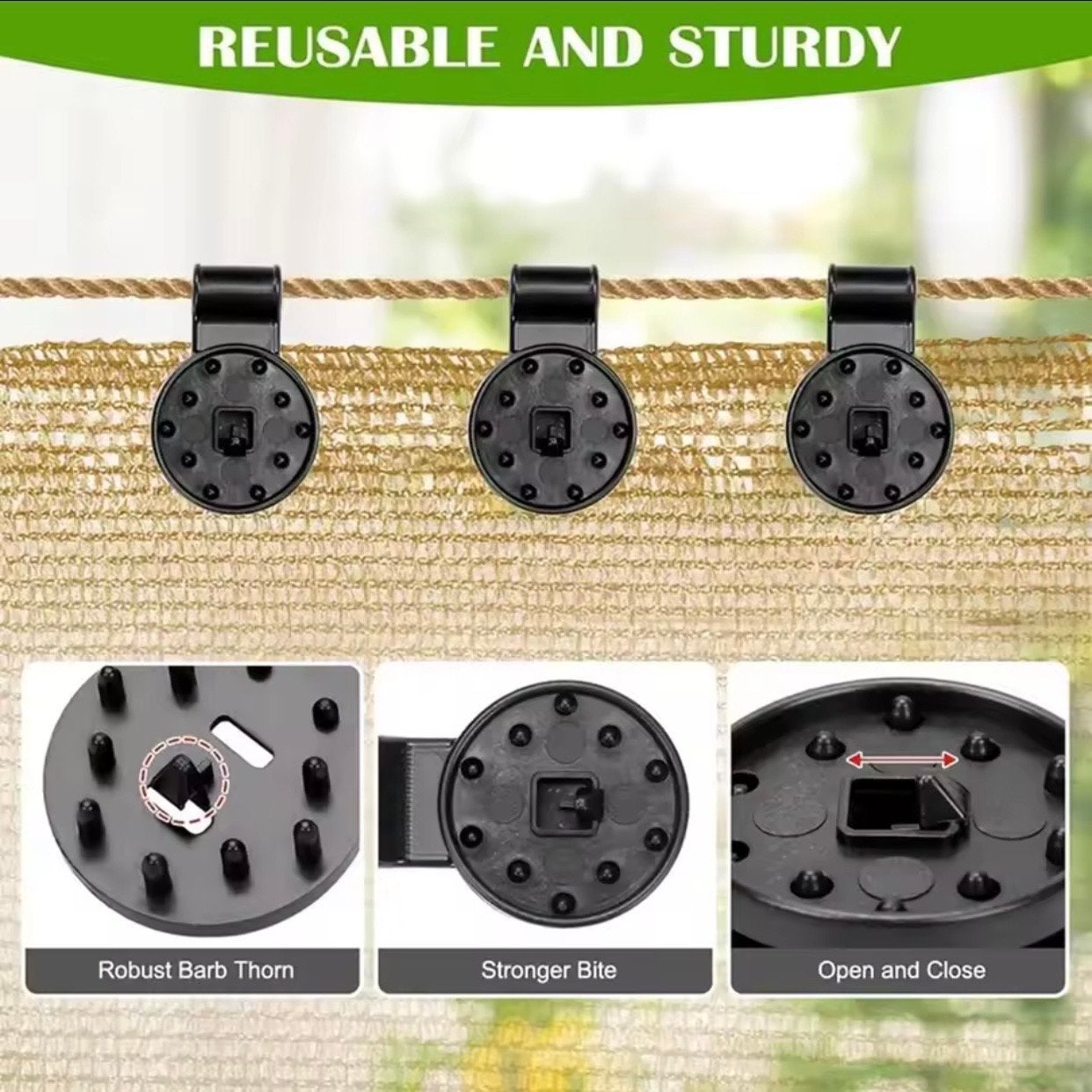 Herbruikbare Schaduwdoek Clips - Set van 10/20/50 stuks, Verzenden, Nieuw