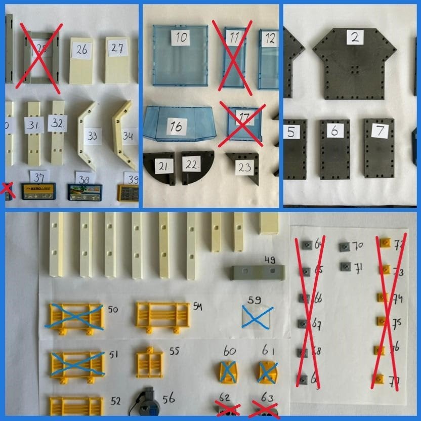 Playmobil Onderdelen Luchthaven van set 3186, Gebruikt, Gebouw, Losse onderdelen, Ophalen of Verzenden