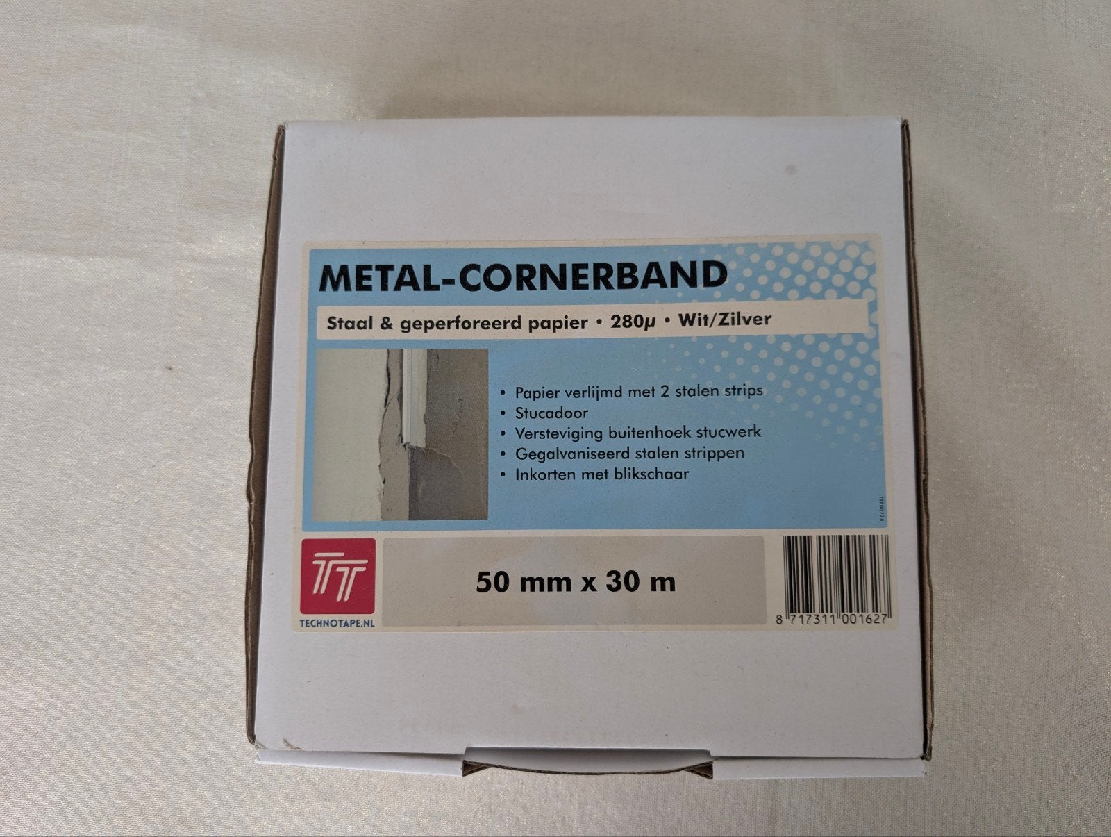 Metal-Cornerband 50mm x 30m - Stucadoor Hoekband, Overige materialen, 40 tot 60 cm, Overige typen, Nieuw