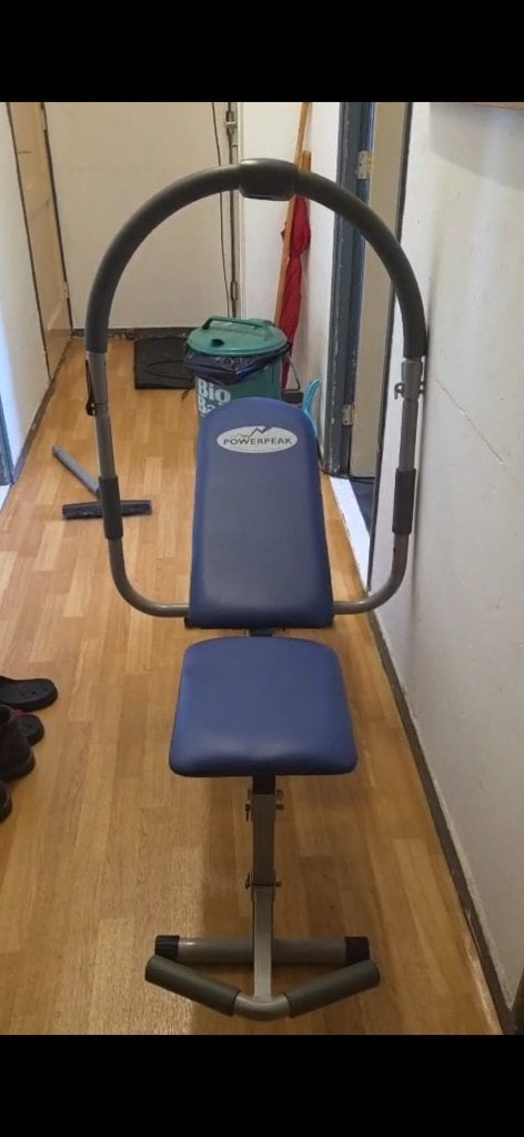Powerpeak buikspiertrainer, Sport en Fitness, Fitnessapparatuur, Ophalen, Gebruikt, Buik, Metaal
